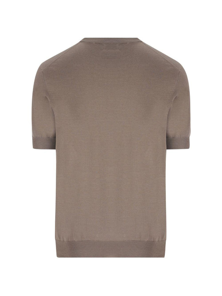 T-shirt girocollo nocciola 