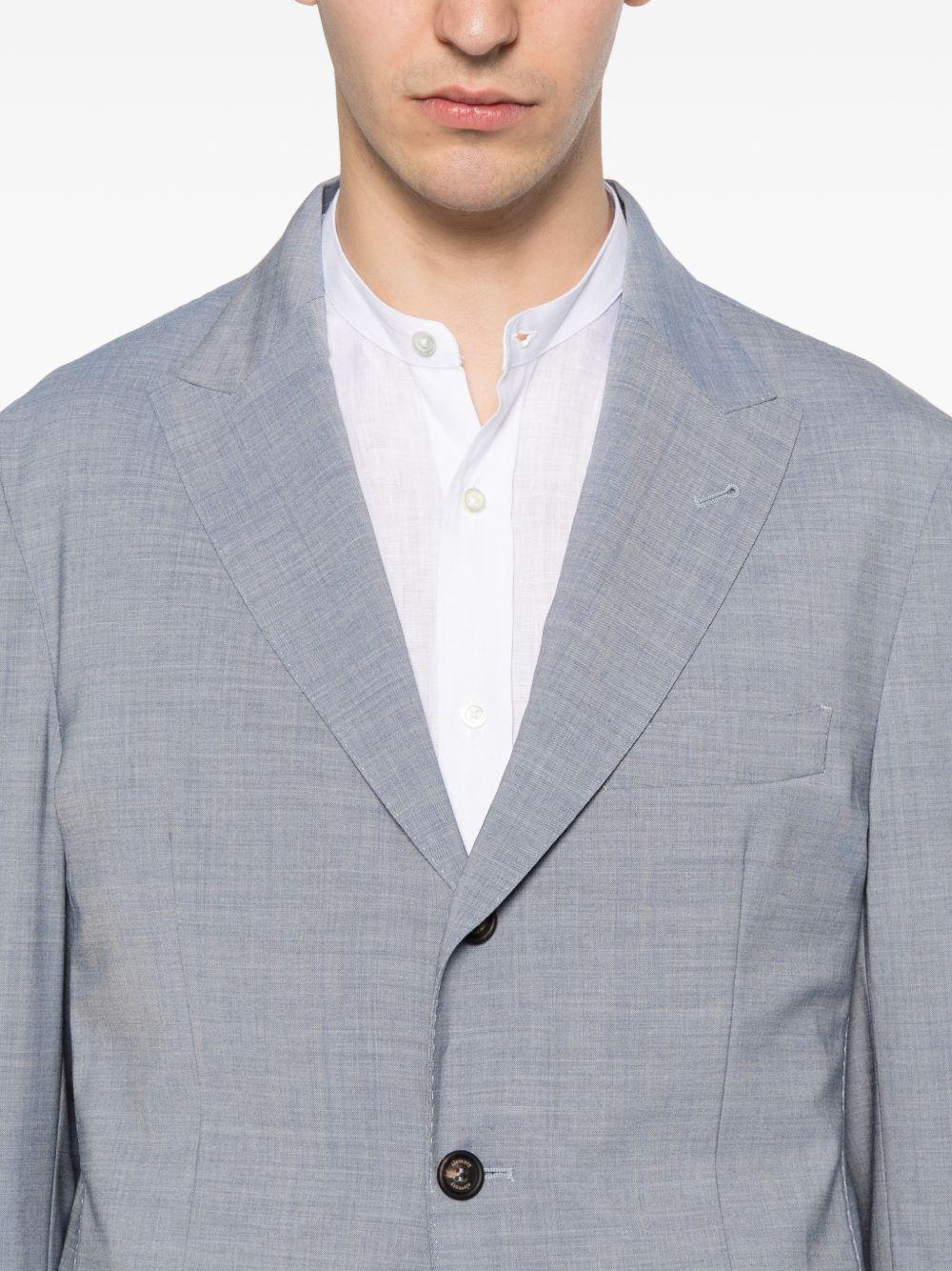 Abito monopetto blu denim 