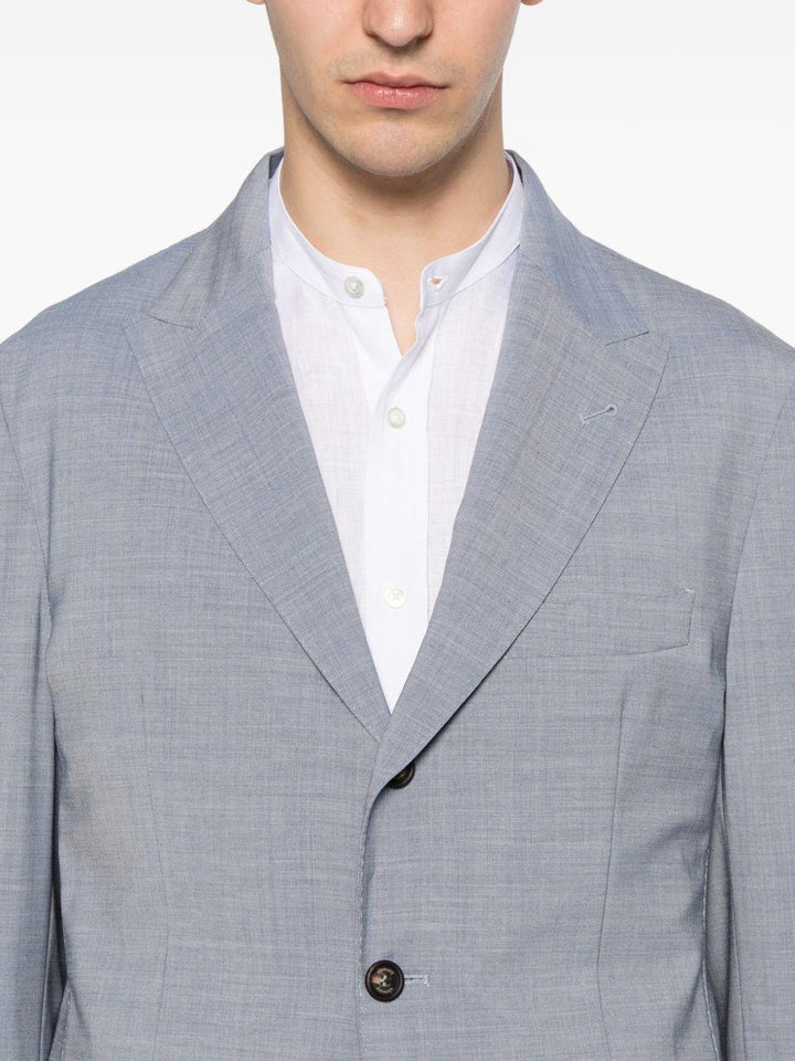 Abito monopetto blu denim 