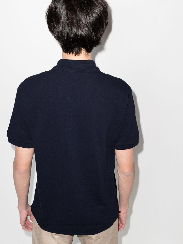 Polo blu navy con applicazione coccodrillo 