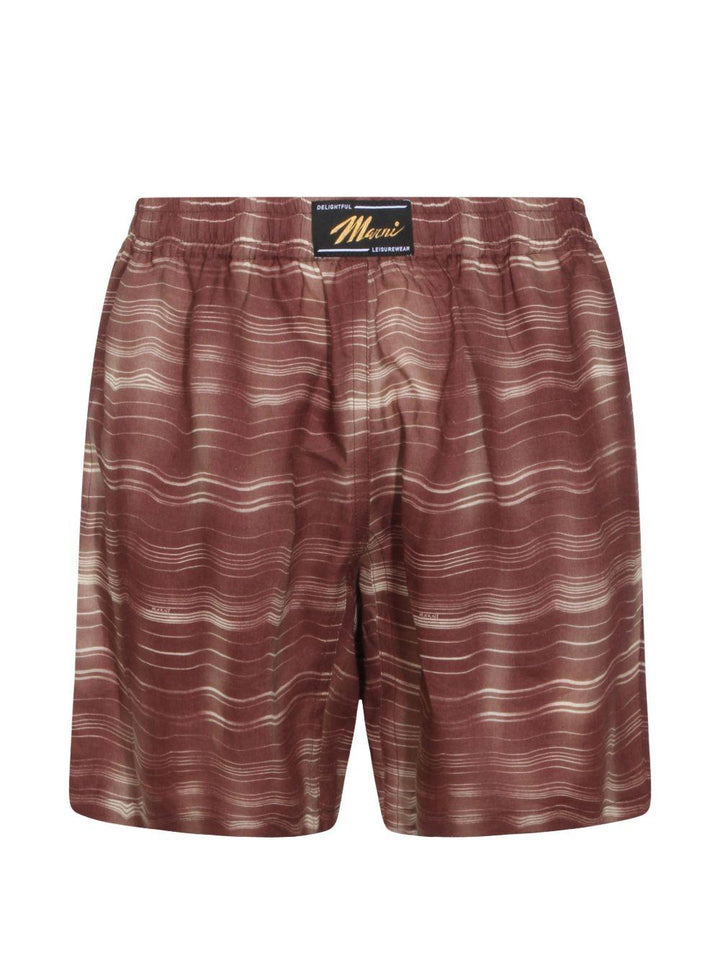 Shorts a righe tobacco 