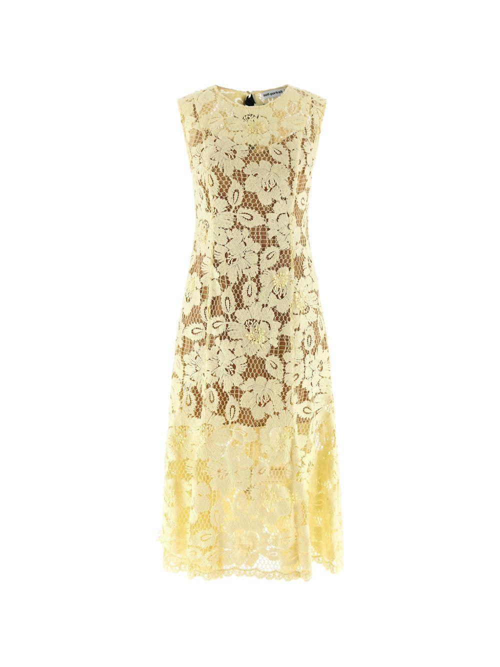 Abito midi in pizzo 