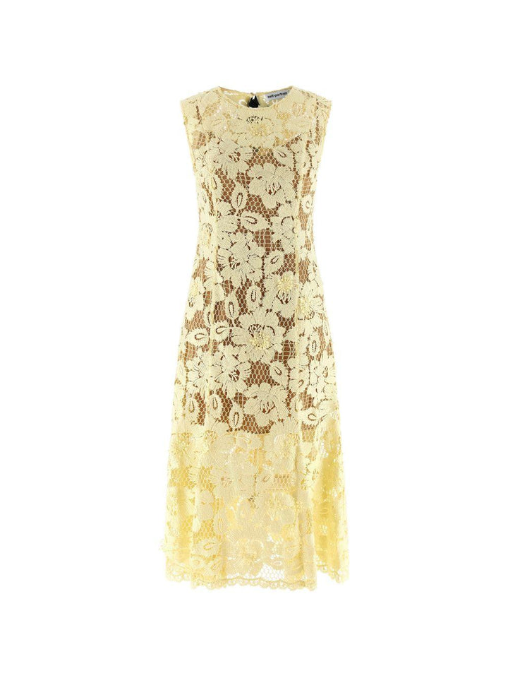 Abito midi in pizzo 