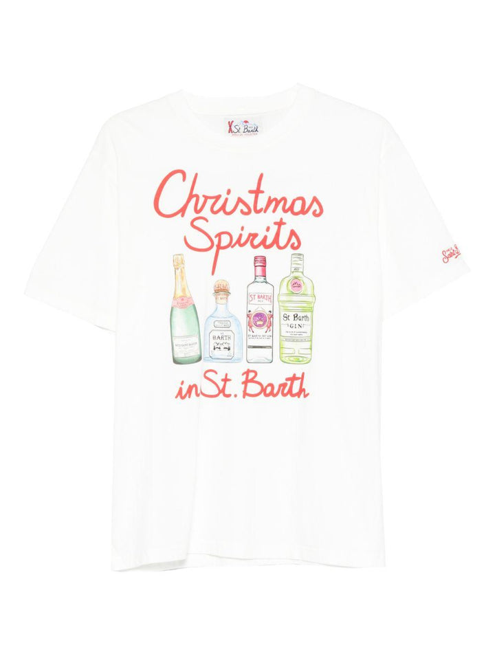 T-shirt bianca con stampa 
