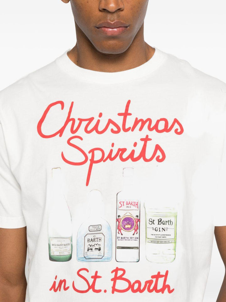 T-shirt bianca con stampa 