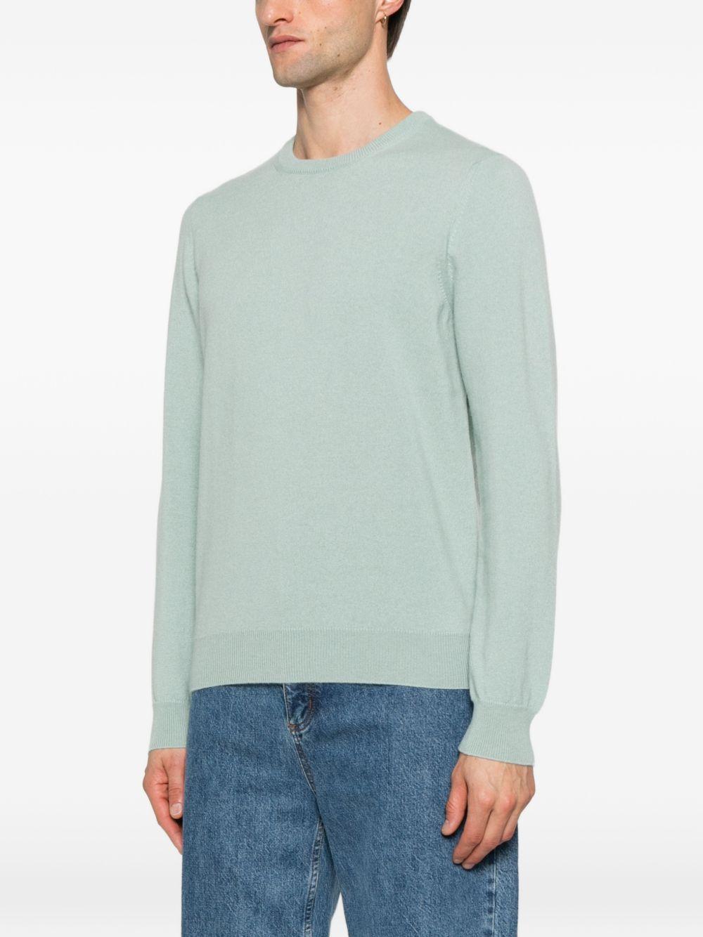 Maglione verde salvia girocollo 