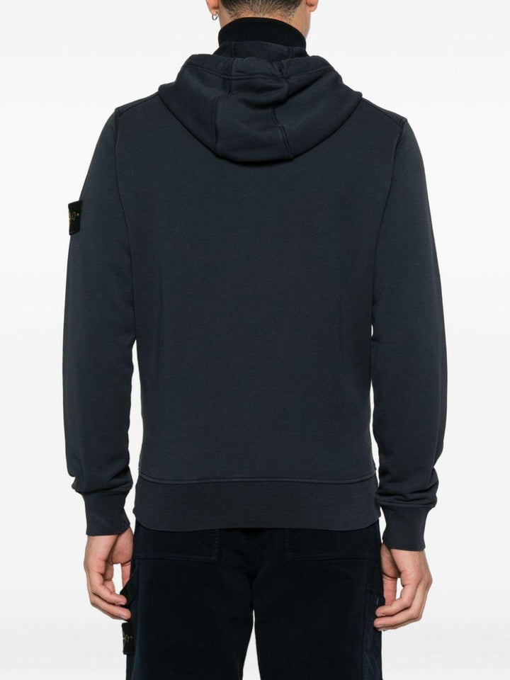 Felpa con cappuccio blu navy 