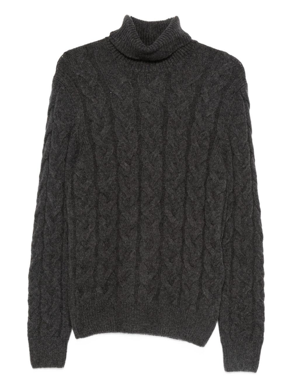 Maglione a collo alto grigio scuro