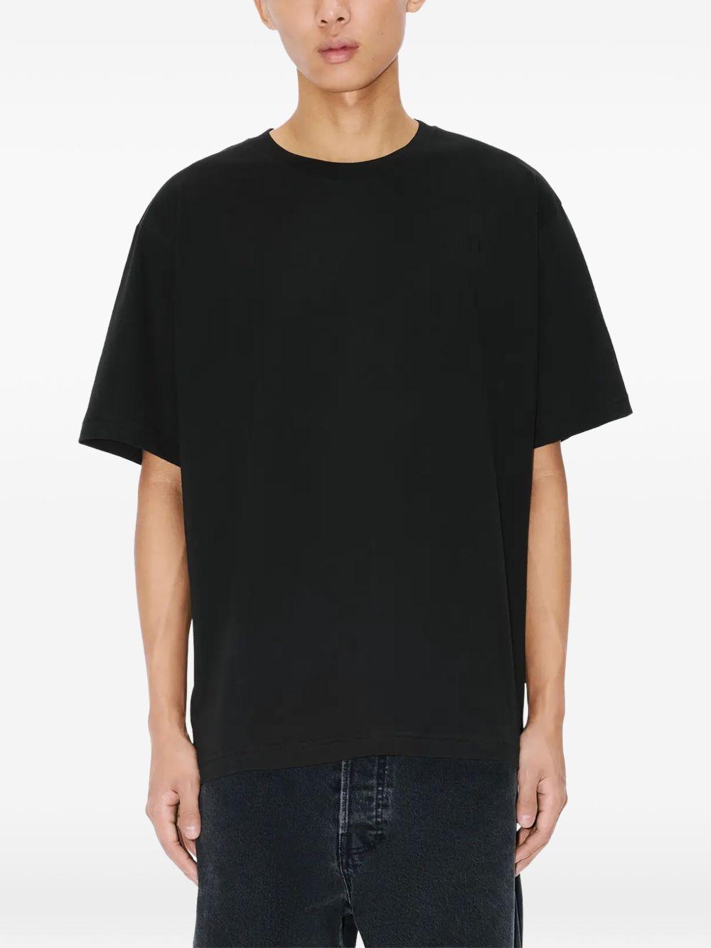 T-shirt nera flower 