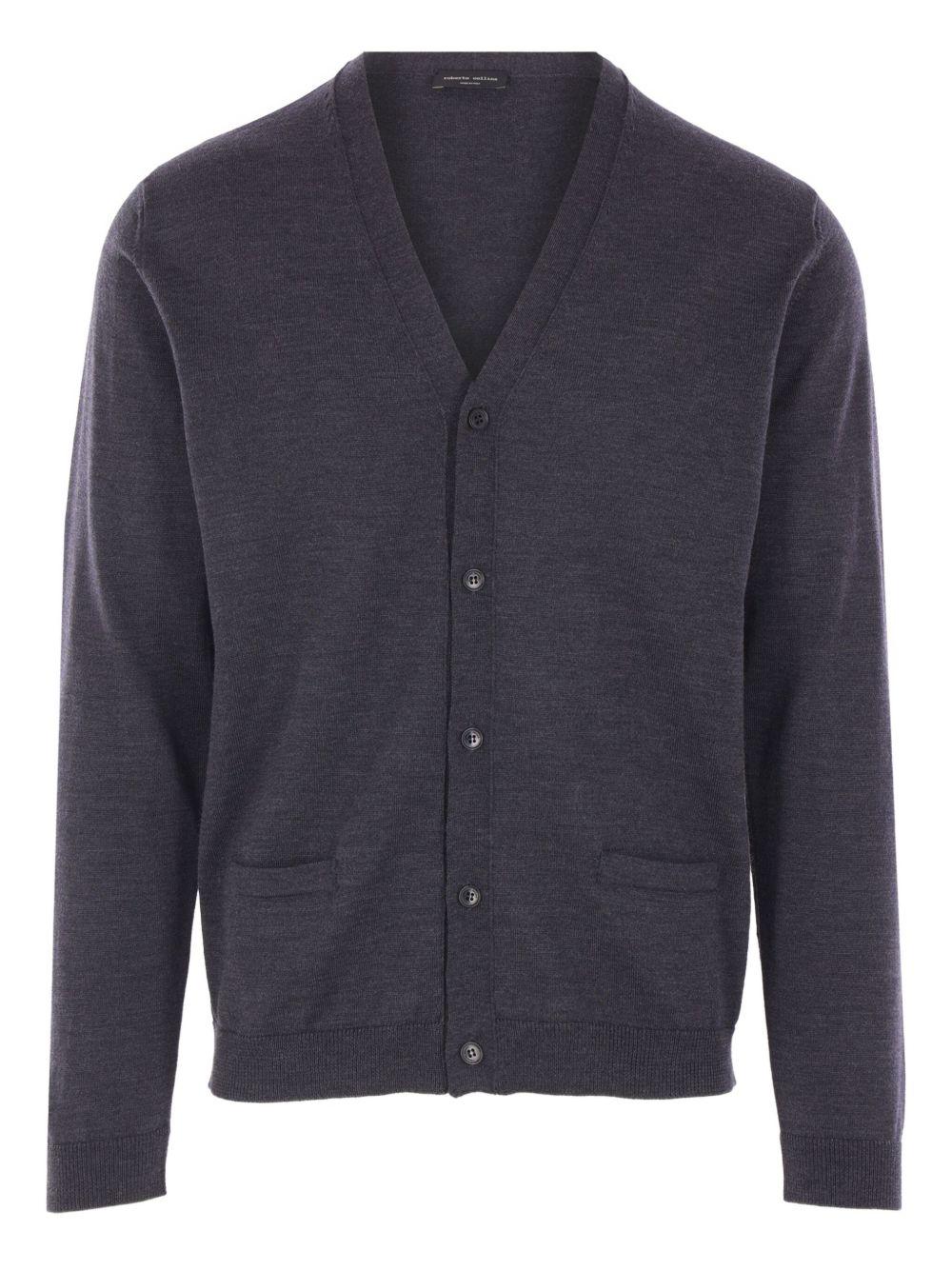 Cardigan con bottoni antracite 