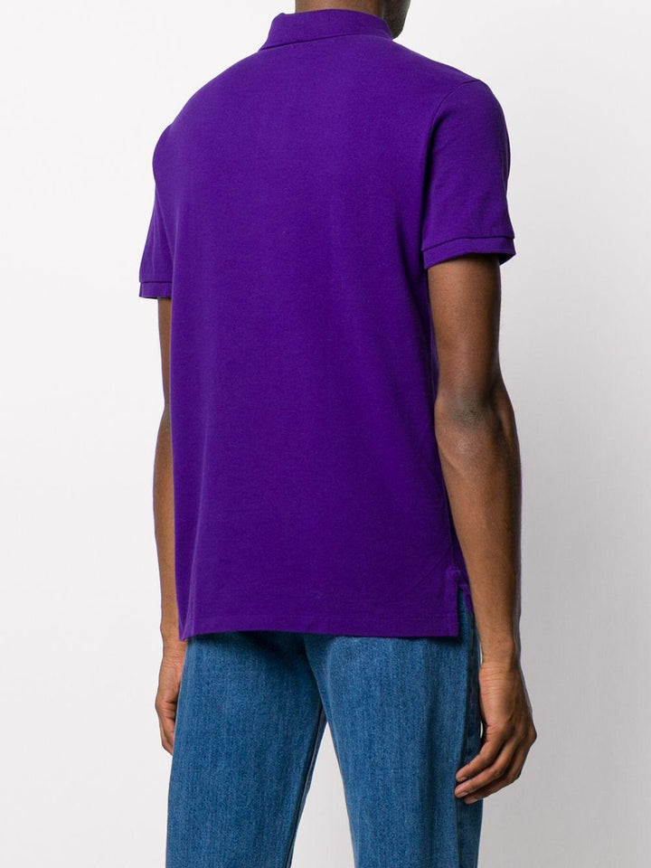 Polo viola con ricamo 