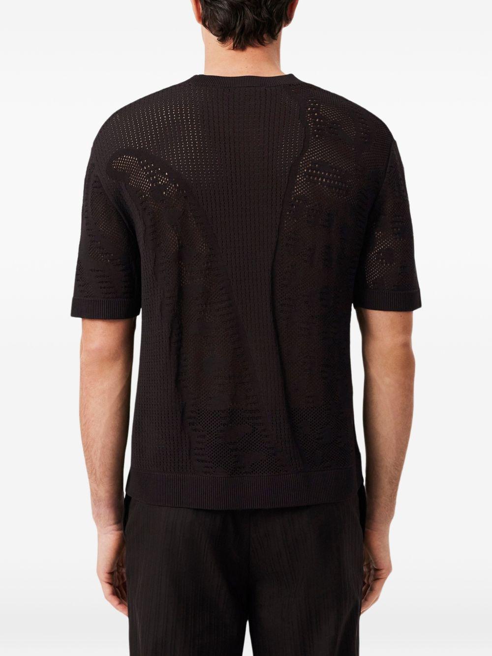 Maglia a maniche corte traforata 