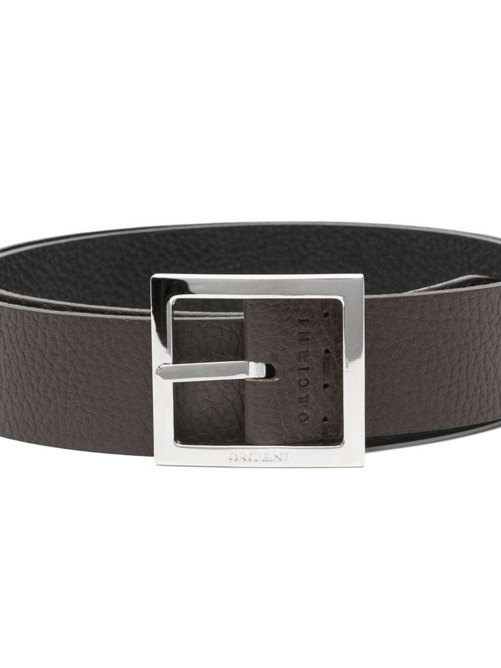 Cintura testa di moro in pelle saffiano 