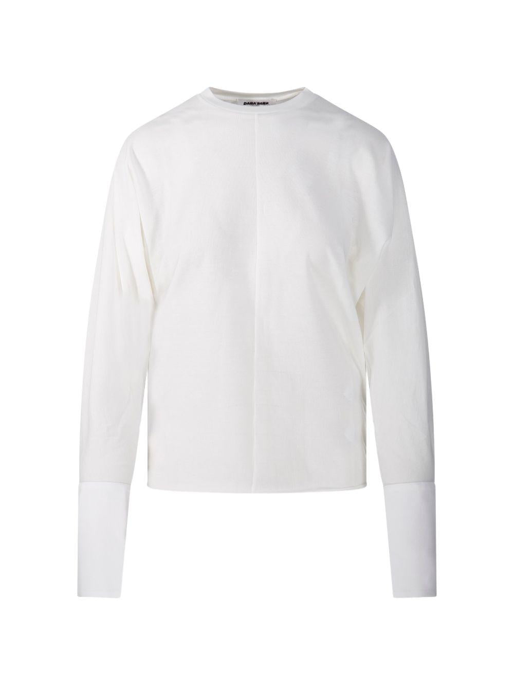Maglia con polsini camicia 