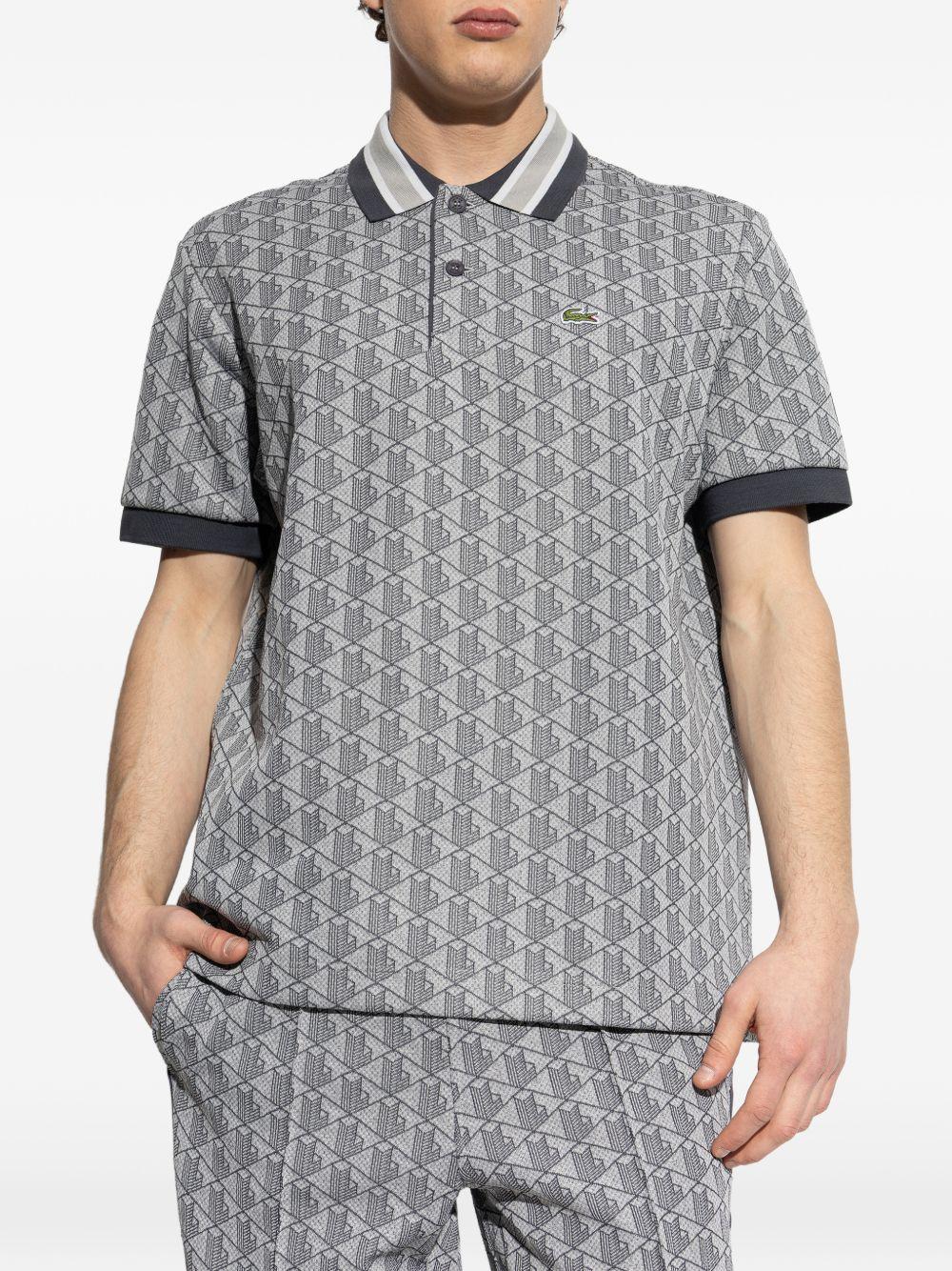 Polo grey con monogramma 