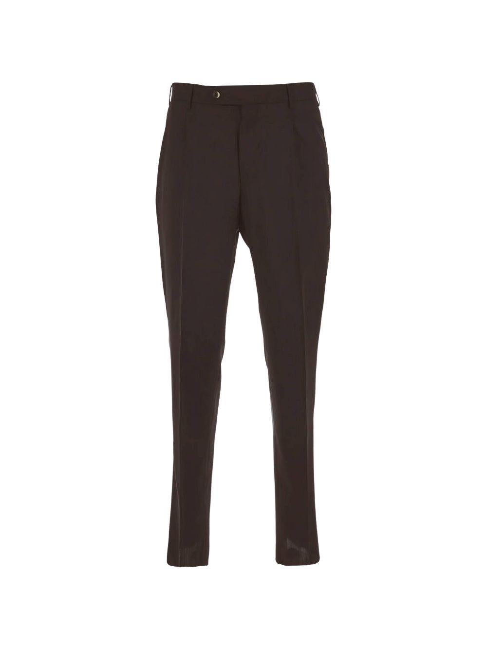 Pantaloni sartoriali marrone scuro<BR/> 