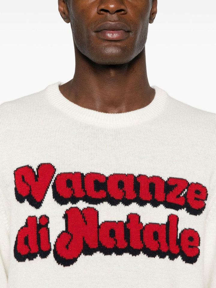 Maglione bianco girocollo 