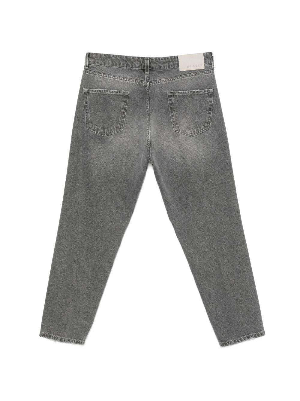 Jeans denim grigio dritti 