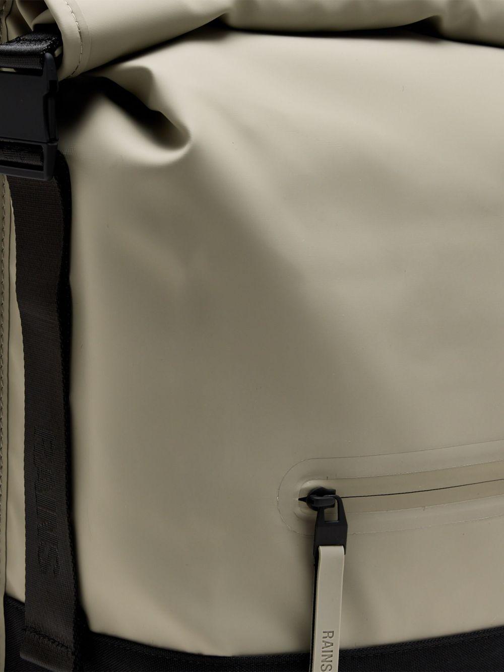 Zaino beige e nero Trail Rolltop con design color-block 