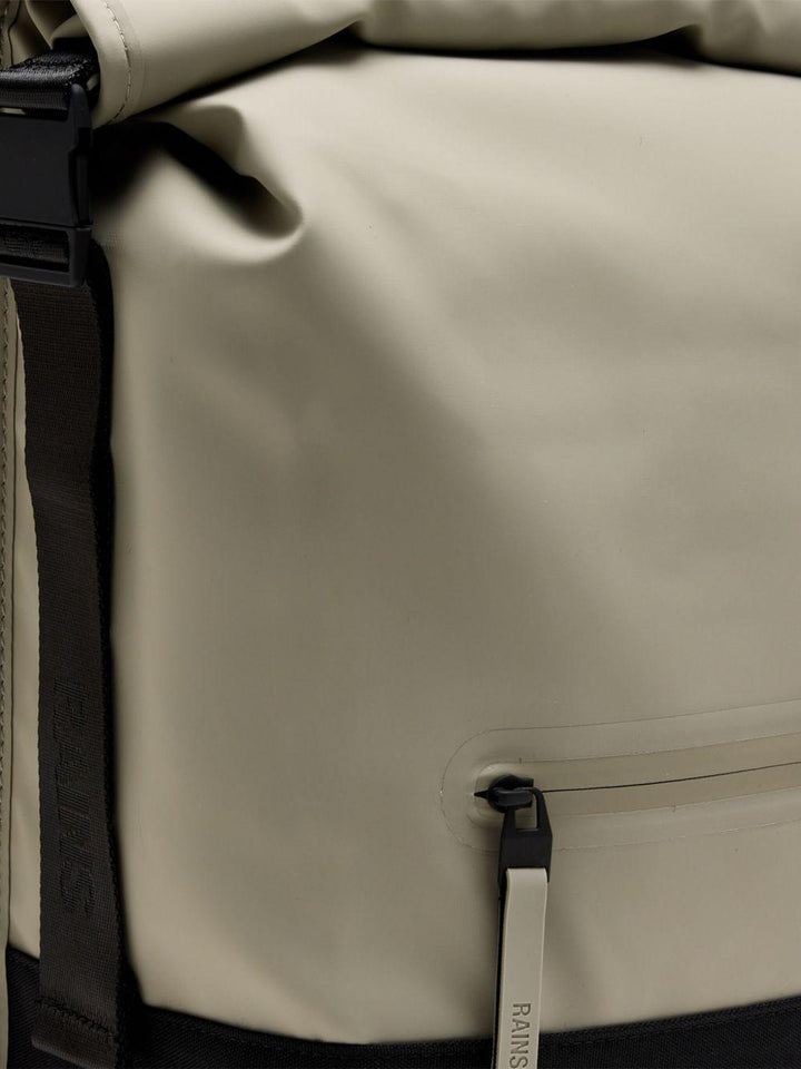 Zaino beige e nero Trail Rolltop con design color-block 