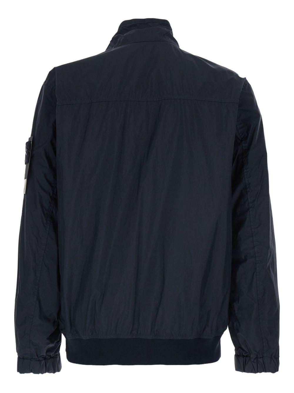 Giacca Crinkle Reps NY con zip blu navy 