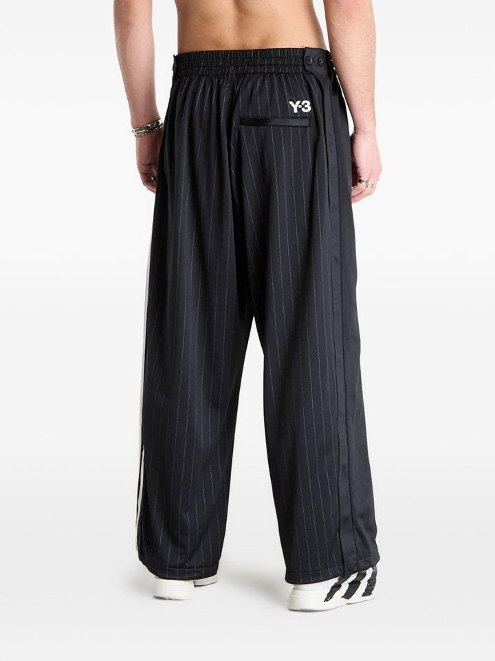 Pantaloni sportivi gessati neri 