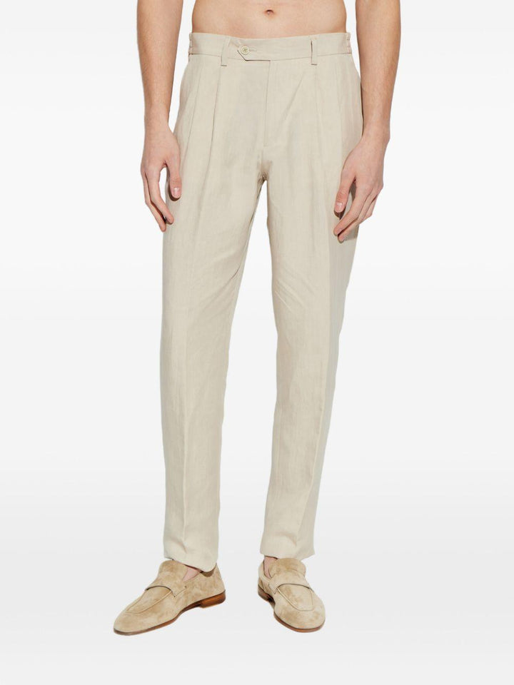 Pantaloni plissé sabbia 