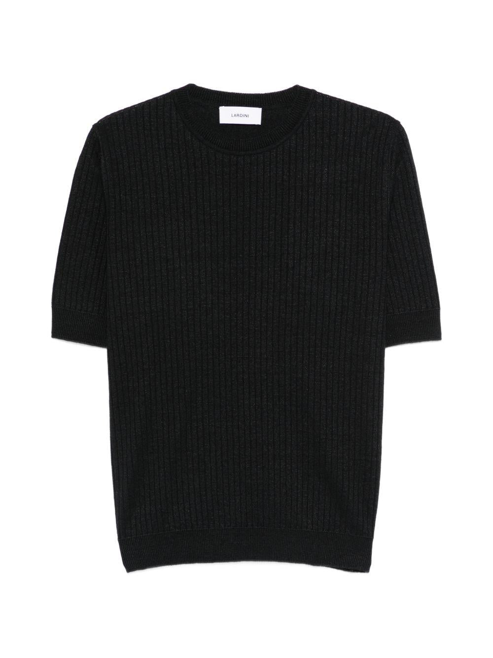 Girocollo in cotone nero 