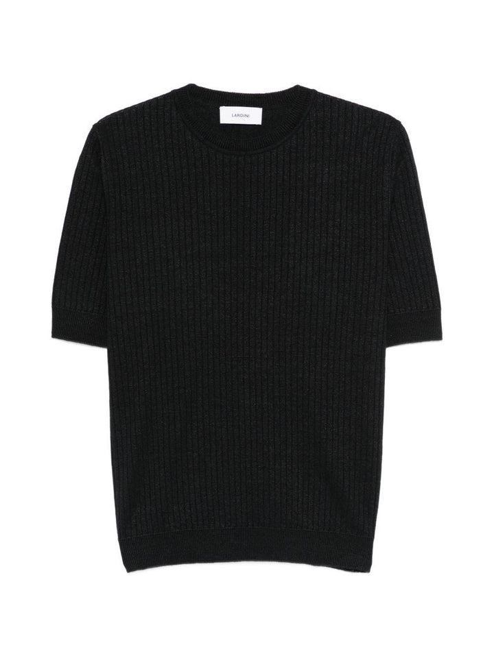 Girocollo in cotone nero 