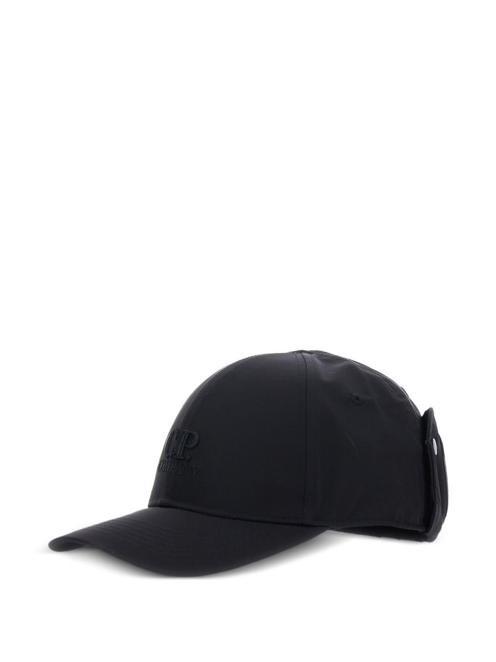 Cappello da baseball nero con logo 