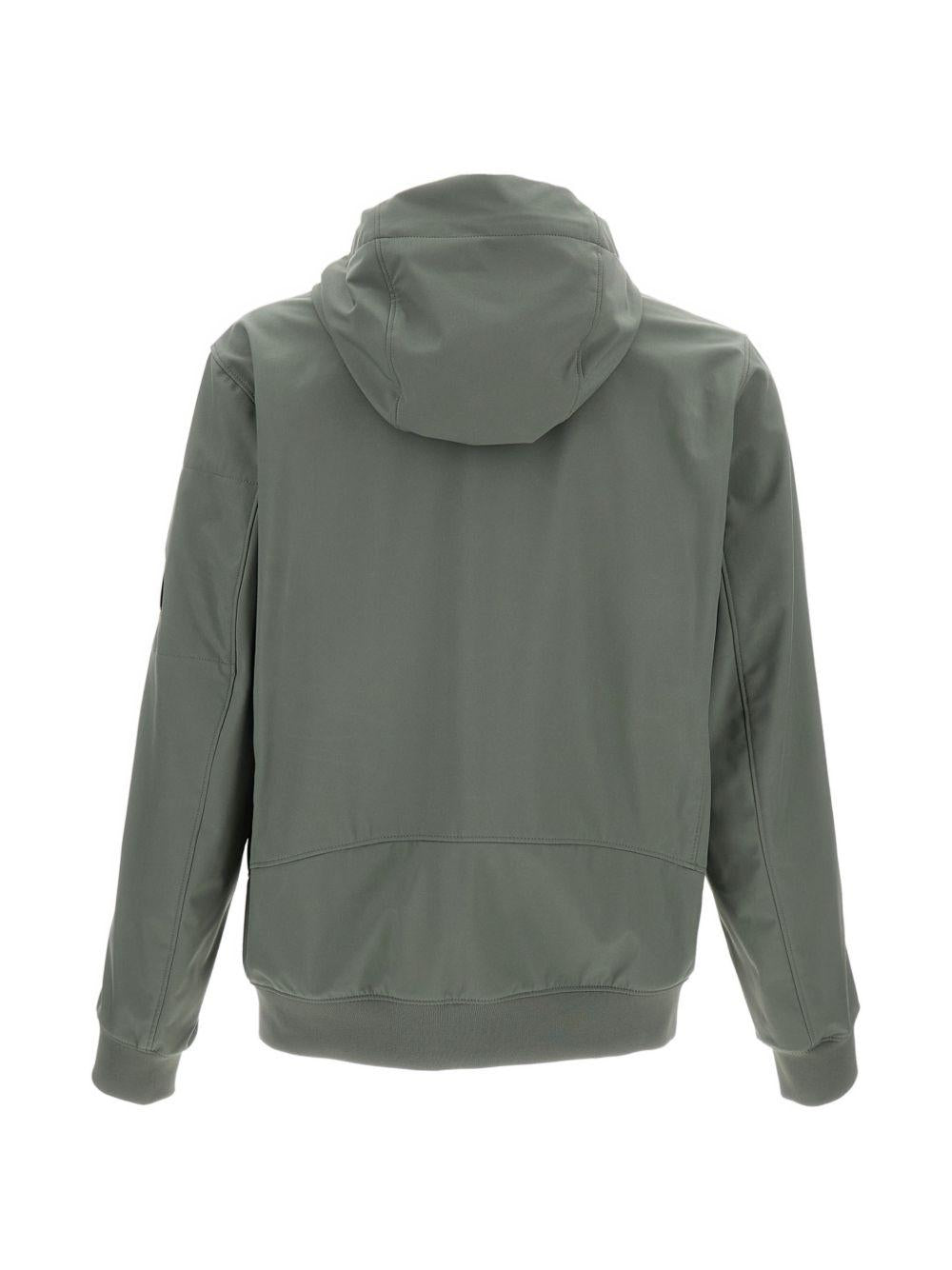 Felpa con cappuccio e zip verde 