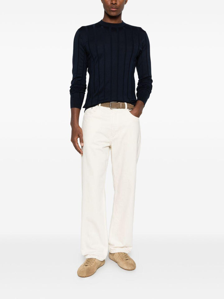 Maglione girocollo blu 