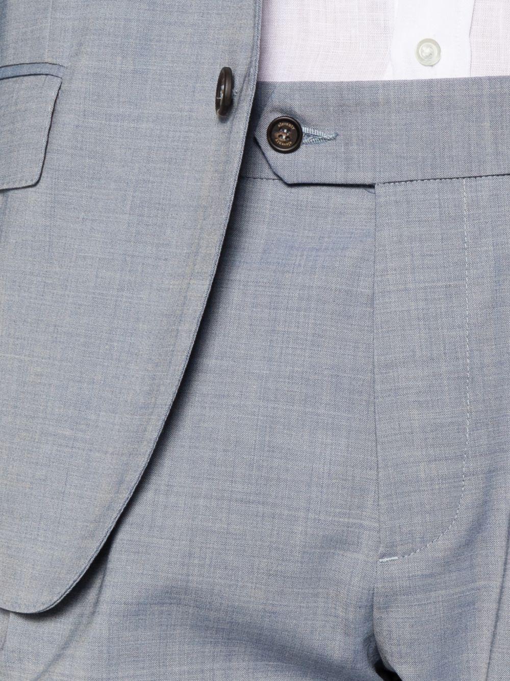 Abito monopetto blu denim 