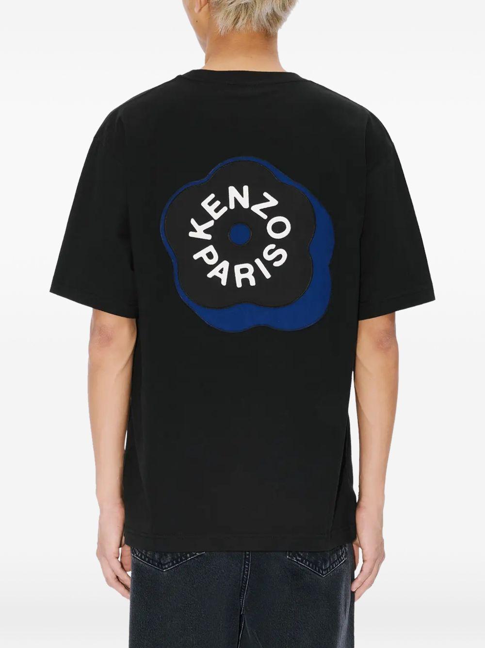 T-shirt nera flower 