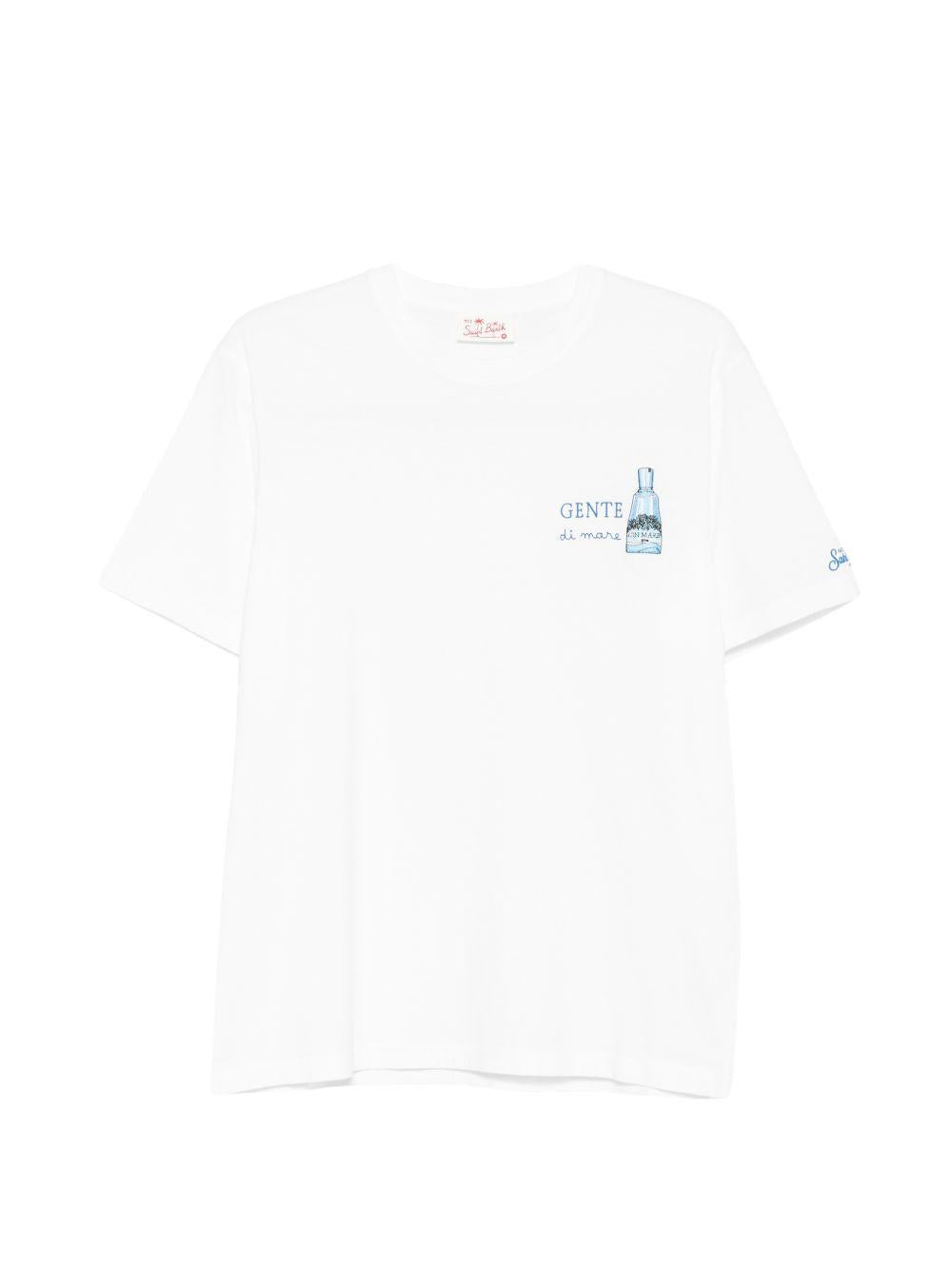 T-shirt ricamata Gin bianca 