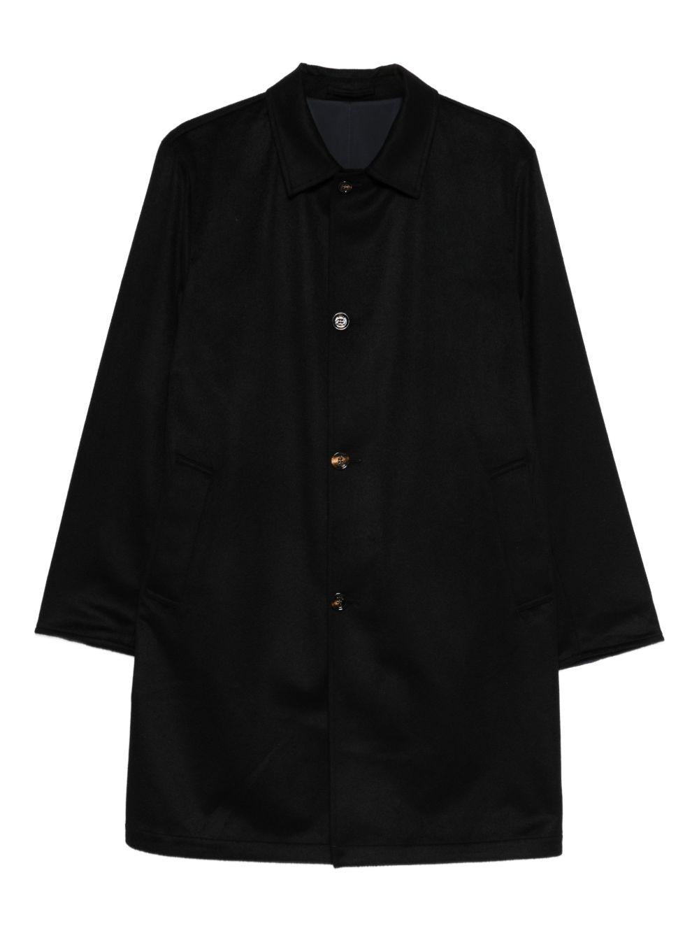 Cappotto con bottoni nero 
