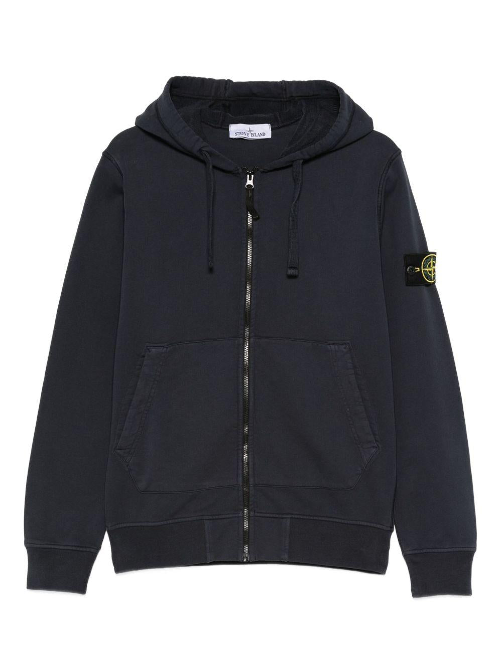 Felpa con cappuccio blu navy 