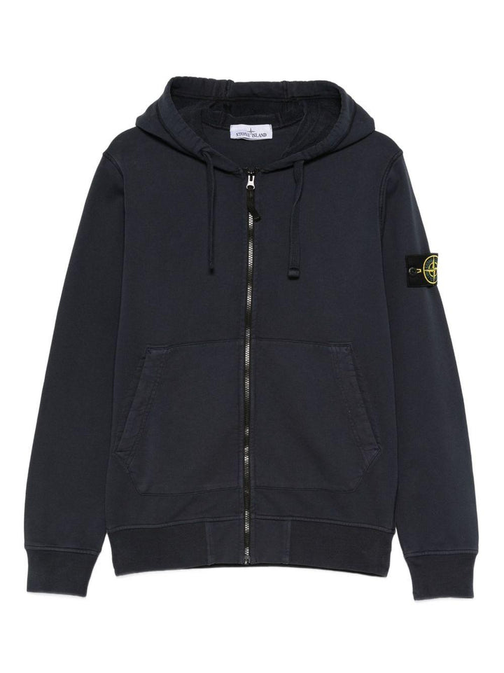 Felpa con cappuccio blu navy 