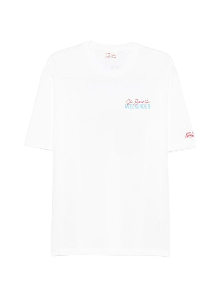 T-shirt con grafica bianca 