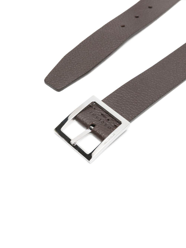Cintura testa di moro in pelle saffiano 