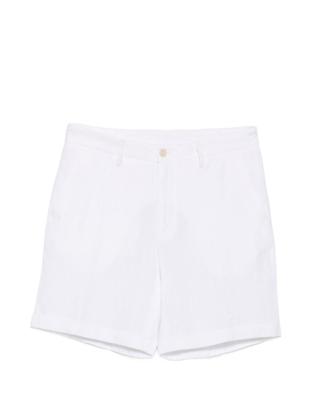 Shorts bianchi sartoriali in lino 