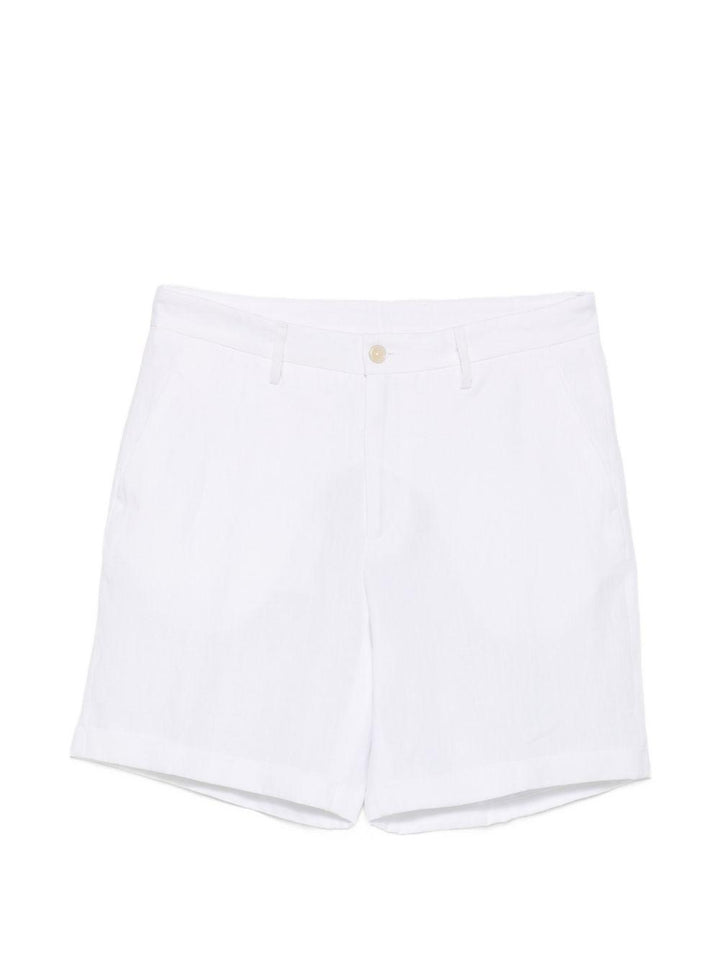 Shorts bianchi sartoriali in lino 