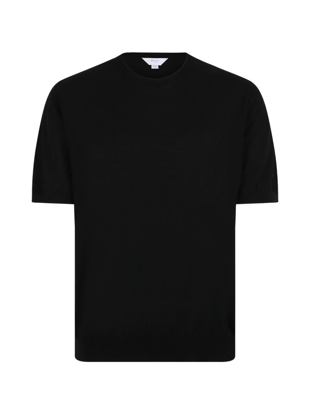 T-shirt nera girocollo 