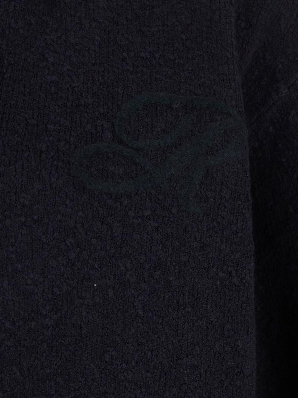 Maglione stile polo nero 
