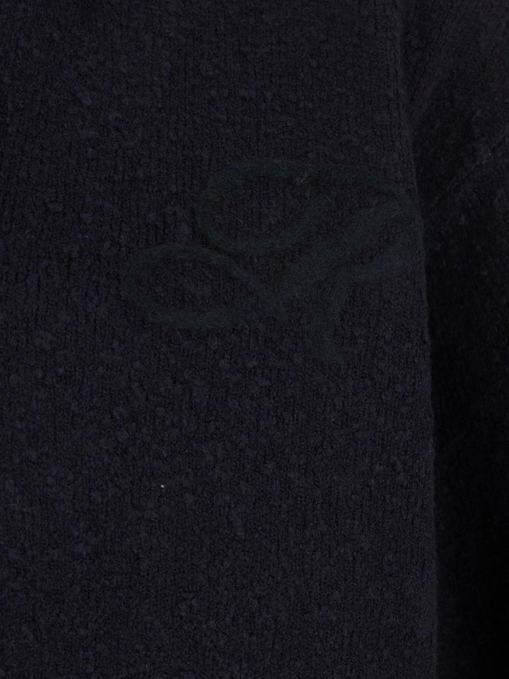 Maglione stile polo nero 