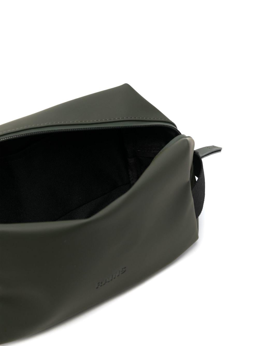 Pouch verde scuro con zip 