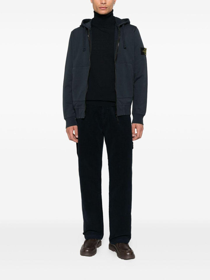 Felpa con cappuccio blu navy 