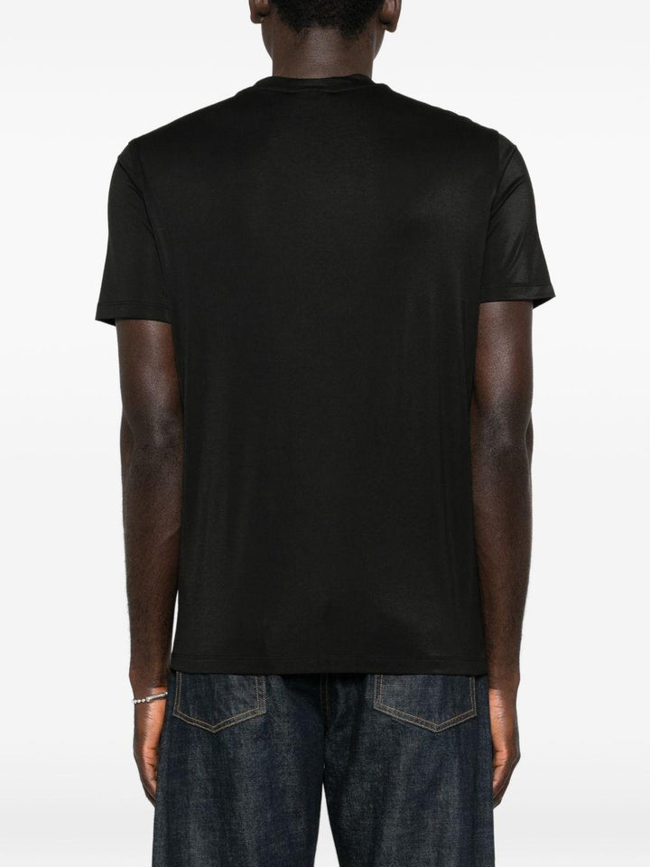 T-shirt nera con dettaglio logo 