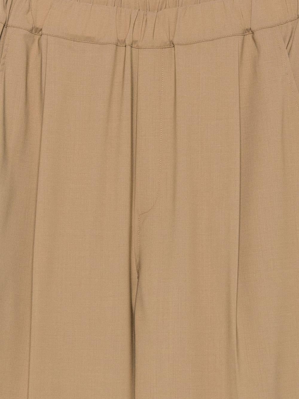 Pantaloni a vita elasticizzata cammello 