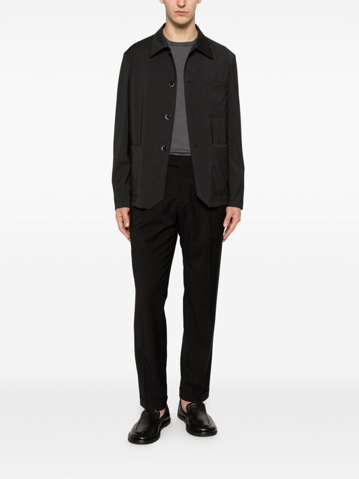 Pantaloni sartoriali neri con pieghe 